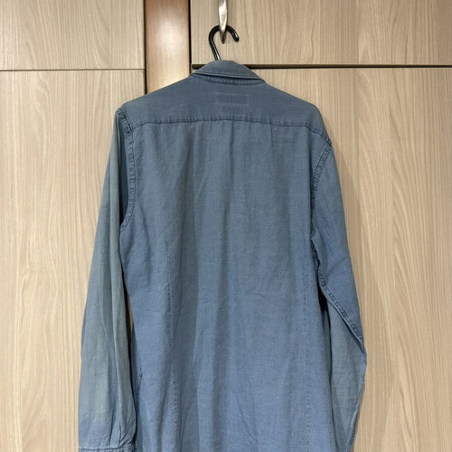 Massimo Dutti men's blue linen shirt small like new