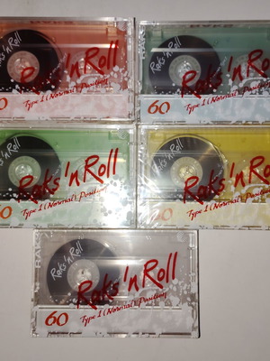 Raks Racks 'n Roll πακέτο 5 σφραγισμένες κασέτες ήχου 60 λεπτών Τύπος I