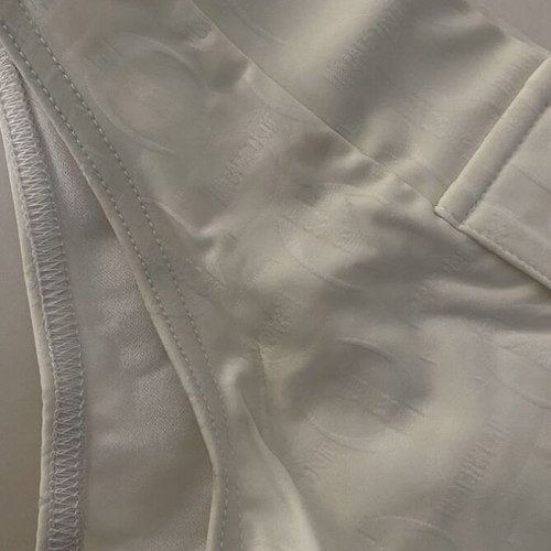 Just Cavalli men's swimwear M new, white, elastic fabric with logo
