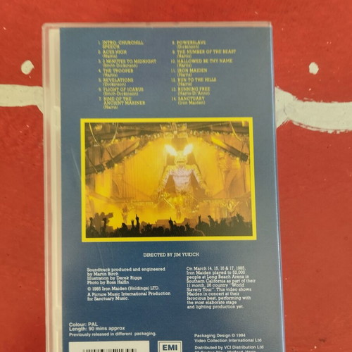 Iron Maiden Live After Death VHS like new