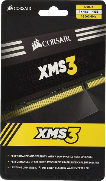 RAM CORSAIR CMX4GX3M1A1600C9 XMS3 4GB DDR3 1600MHZ PC3-12800