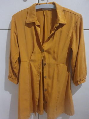 Mustard shirt dress Zara used, girl 9 years old