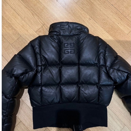 Givenchy leather look puffer jacket, size 10 years