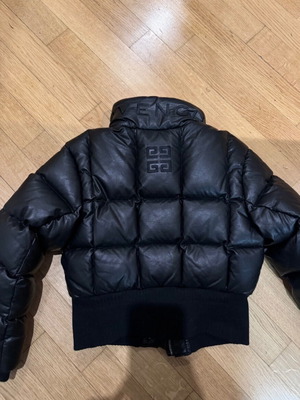 Givenchy leather look puffer jacket, size 10 years