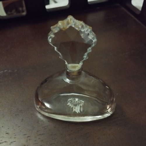 Vintage Italiani Crystal perfume bottle handmade in Italy used