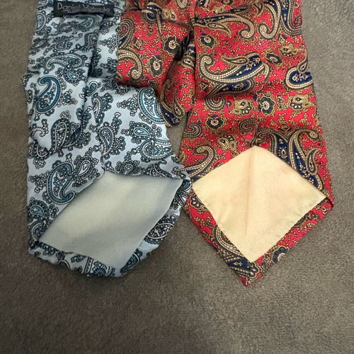 Set of 2 Daniel Valente silk ties new, 100% silk, made in Italy