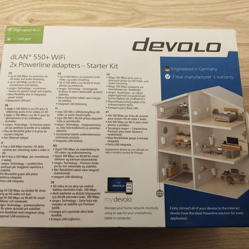 Devolo dLAN 550+ WiFi Starter Kit powerline adapter