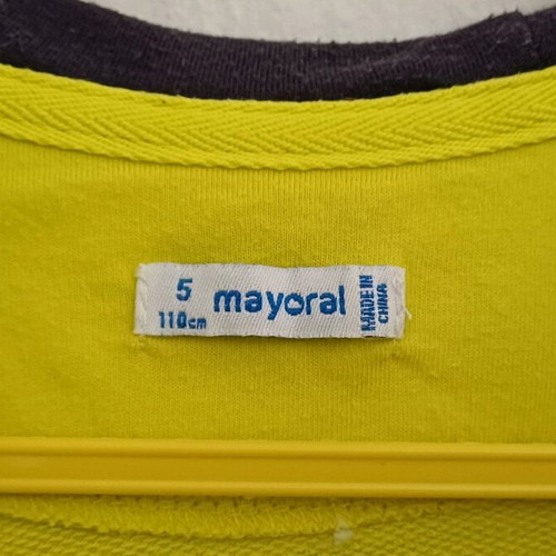 Mayoral kids hoodie jacket used, lemon/neon, size 110