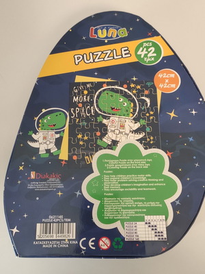 Children's dinosaur puzzle used, 42 pieces Luna