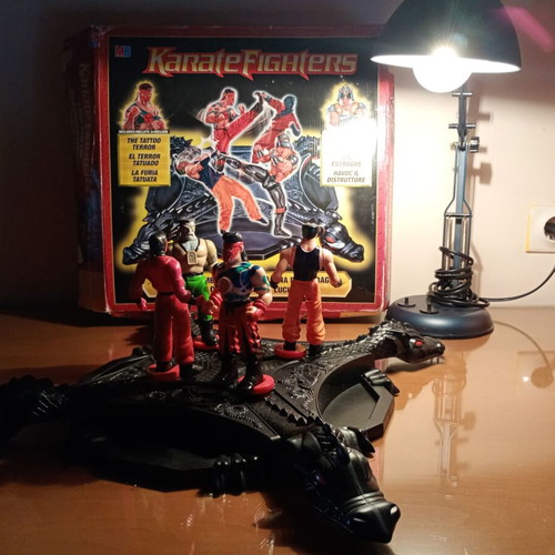 Karate Fighters large set with 4 players used