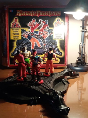 Karate Fighters large set with 4 players used