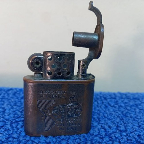 Columbus Lighter used, vintage brass finish, 1956