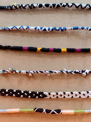 Handmade macrame bracelets pack of 6 new