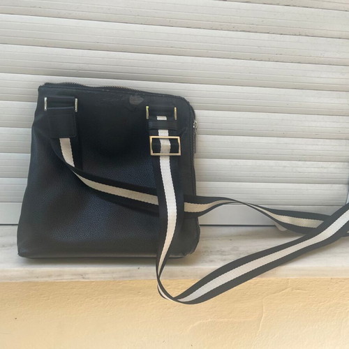 Versace Jeans black crossbody bag, leather, used