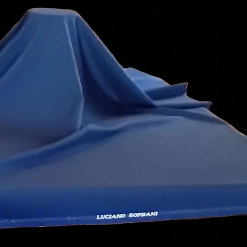 Luciano Soprani 100% wool women's fabric blue, 130x150 cm, new