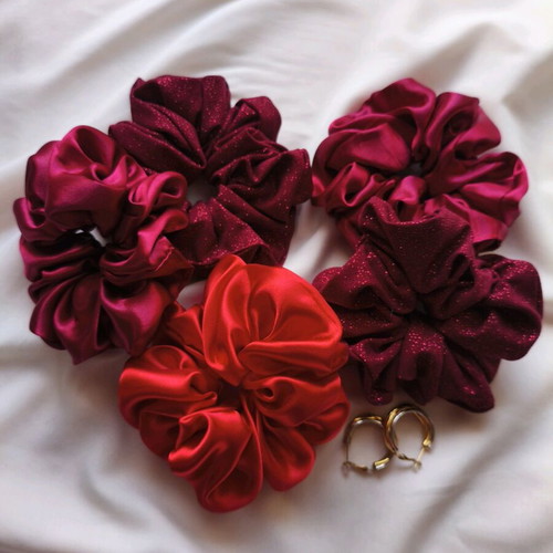 Scrunchies XL handmade, new velvet and satin