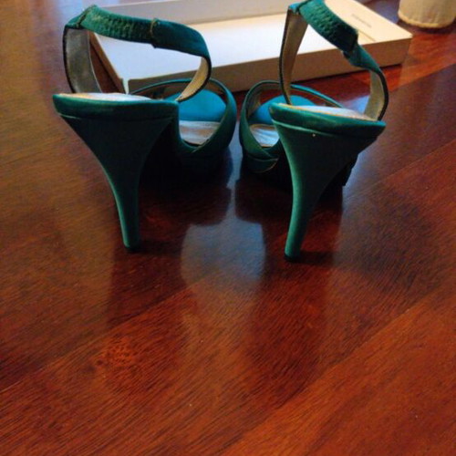 Women's satin petrol sandals size 39 used