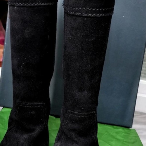 Tommy Hilfiger leather high suede boots with zipper