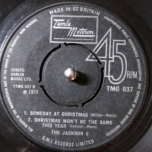 The Jackson 5 Santa Claus Is Comin' To Town vinyl used, 7" 45 RPM single