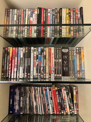 DVD movie collection used with various genres and subtitles