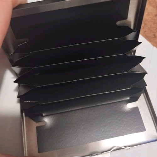 Metal card holder like new, black