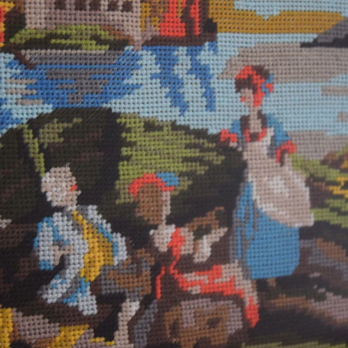 Large embroidered painting used, design size 50x90cm without frame