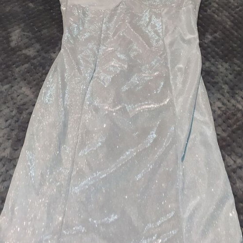 Silver dress with rhinestones new, size S