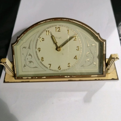 Vintage alarm clocks used, set of 2, analog tabletop