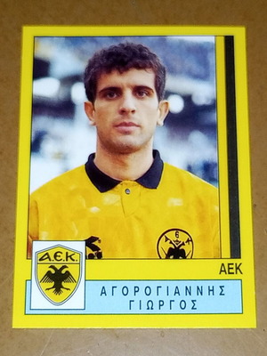 Αυτοκόλλητο ΑΕΚ Ποδοσφαιρο 95 Panini Νο 17 Γιώργος Αγορογιάννης καινούργιο