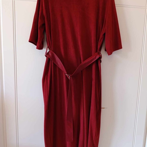 Zara red dress with belt like new