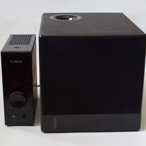 Turbo X subwoofer and amplified speaker model D600 like new