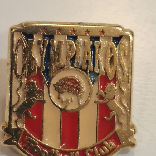 Olympiakos fan club pin used, authentic collectible