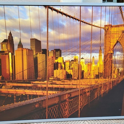 Brooklyn Bridge print used, hanging, 140x100cm