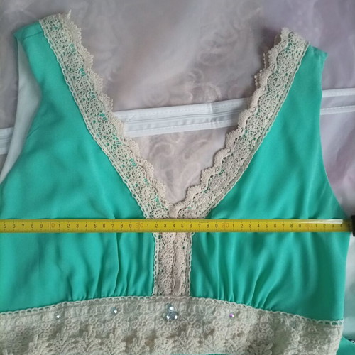 Mara's Collection maxi dress XL, turquoise and beige