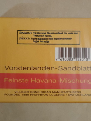 Villiger Export Πουράκια new sealed pack from 90s