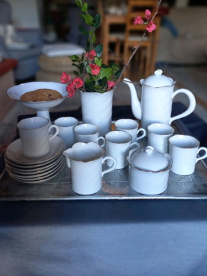 Freiberger coffee set used, 19 pieces, Germany