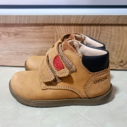 Geox Boys' Boot Like New, Size 23, Beige Brown