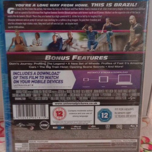 Blu-ray Fast and Furious 5 new without Greek subtitles
