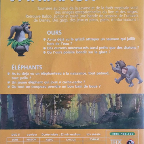 Disney Le Monde Merveilleux Des Animaux N°2 Ours & Éléphant DVD used