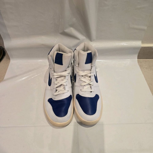Nike Ebernon Mid basketball shoes like new, white and blue