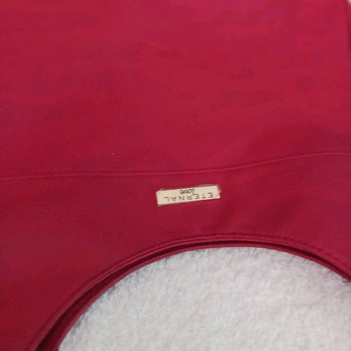 Leather shoulder bag new, red