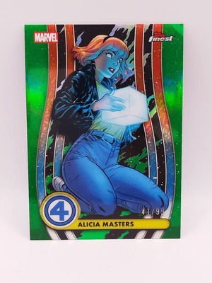 Topps Finest Fantastic Four 65th Anniversary Alicia Masters Green Refractor like new