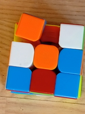 Rubik's Cube used, missing one piece