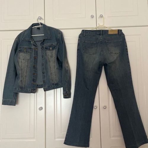 Denim set jacket and pants by Raxevsky used, blue