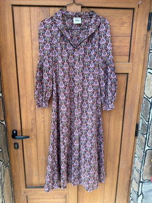 Μακρύ φόρεμα πουκάμισο InWear μεταχειρισμένο, μωβ πολύχρωμο, μέγεθος S