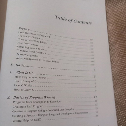 Practical C book used, English language