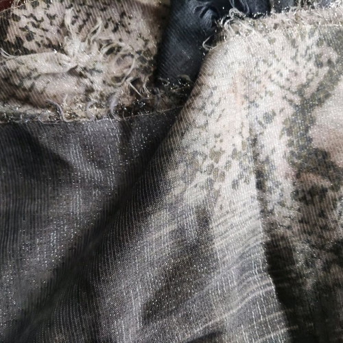 Scarf like new, 2 meters long, gray and beige