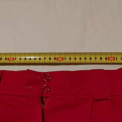 Red skirt like new, 100% wool super worsted gabardine, size S