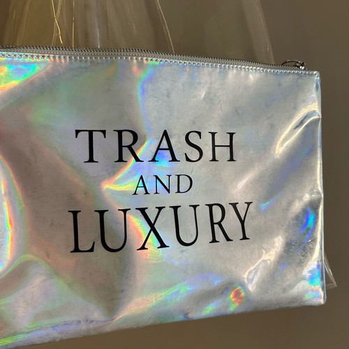 Trash & Luxury bag new transparent with silver iridescent pouch