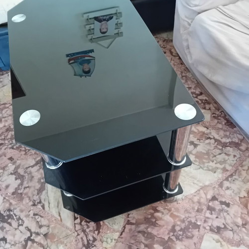 3-tier glass TV stand